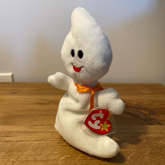 Ty Beanie Babies Spooky Ghost White 1995 – New Tag Protector VINTAGE - Picture 6 of 6
